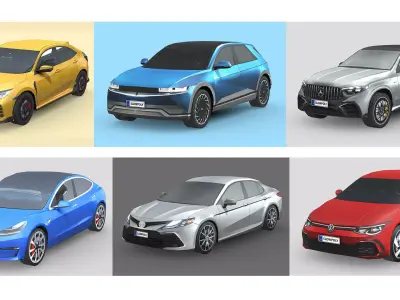Low-Poly Car Pack 024 - Global Favorites by slowpoly