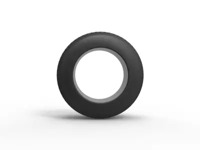 Dune buggy rear tire 28 Scale 1 to 25 3D print model