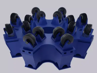 Raise Boring Reamer Low-poly 3D model