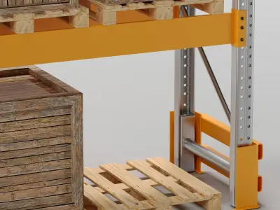  PALLET STORAGE RACK 3D model