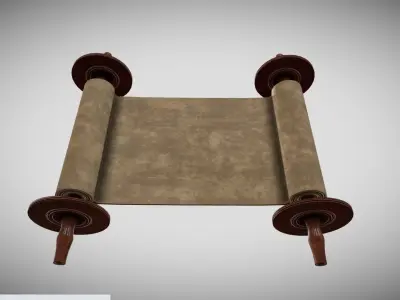 Blank Scroll Low-poly 3D model