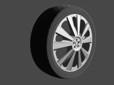 Rim and Tire for Sport Car Free 3D model