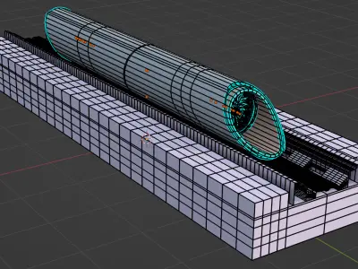 Hyperloop 3D TRAIN Model  Sub-D Ready  AND UV Unwrapped Low-poly 3D model