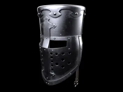 Medieval knight helmet warrior 3D model buy