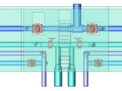Valves station - Camin de vane Free 3D model