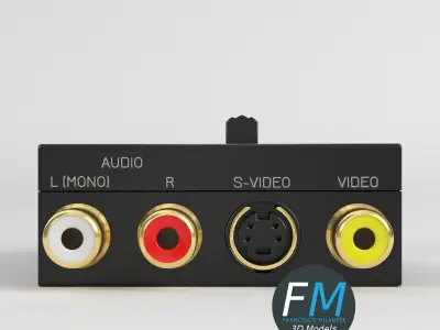 SCART RCA S-Video adapter 3D model