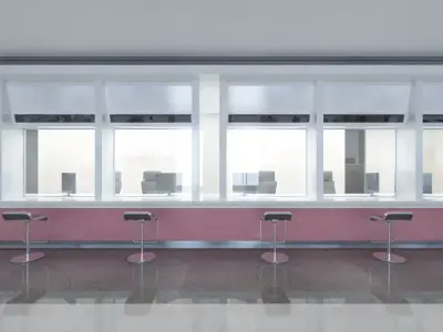 Bank Office Branch 3D model
