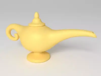 Cartoon Magic Lamp Low-poly 3D model