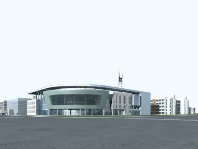 School Building 3D model shop