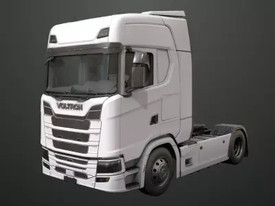 Generic Heavy Truck Chassis 06  Interior All PBR Textures Low-poly 3D model purchase