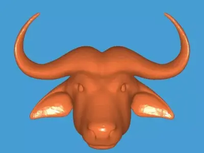 MakeIT Animal Heads Collection African Buffalo Head 3D model