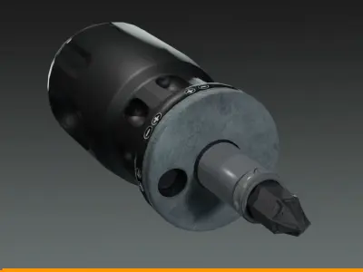 Screwdriver with ratchet Free low-poly 3D model