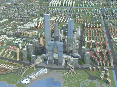 Suzhou Industrial Park   Jinji Lake   Suzhou CBD 3D model