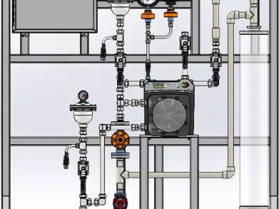 The Blue and White A4 pump package 3D model