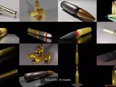 BULLETS three 3D Model Pack