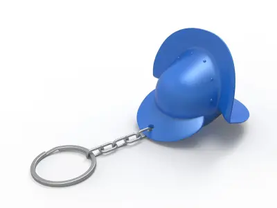 Conquistador helmet keychain 3D print model