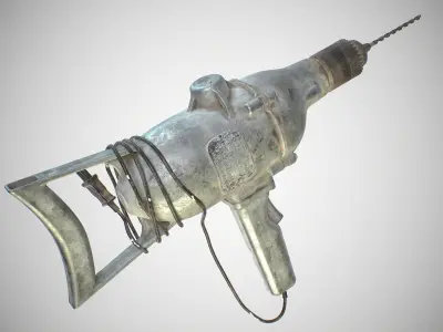 Vintage Electric Drill PBR Low-poly 3D model