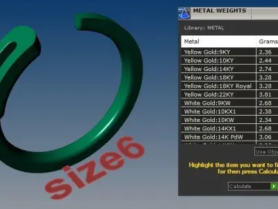 Safety Pin Style Band Ring Size6 3D print model