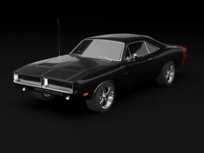 Dodge Charger  RT 1969 Free 3D model
