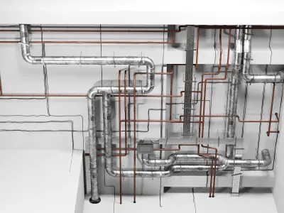 Industrial ceiling  3D model