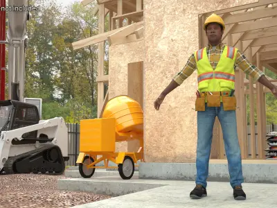  Construction Worker Fur Rigged 