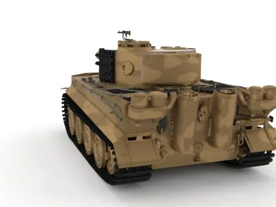 T34-85 Tiger Tank Late Pack with Interior and Engine Bay 3D model
