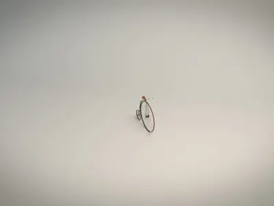 Low Poly Antique Bike Low-poly 3D model