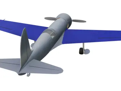 Hughes H1 Racer Low-poly 3D model