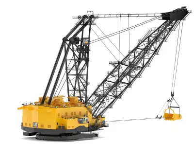 CAT Draglines 8200 Heavy Duty Excavator Mining Equipment 3D model