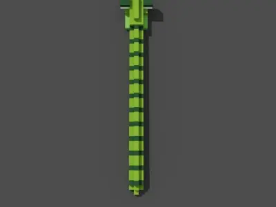 Voxel Snake character for Unity or Animation Low-poly 3D model