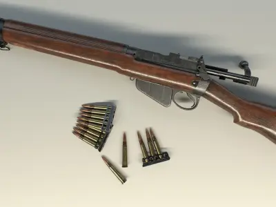 Lee-Enfield N4 Mk 1 Low-poly 3D model