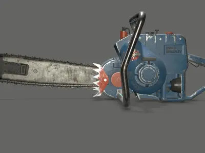Chainsaw David Bradley Low-poly 3D model