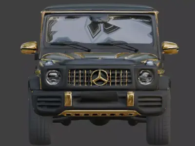 Luxury Gold and Black Off-Road Jeep 3D Model V03 Low-poly 3D model