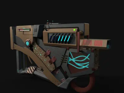 Future Gun Free 3D model