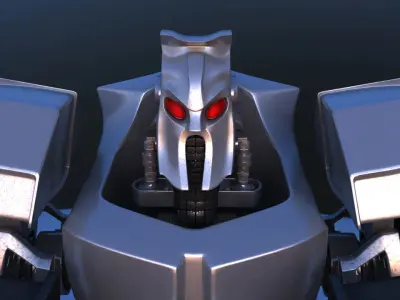 Track Drive Inline Skate Battle Robot 3D model