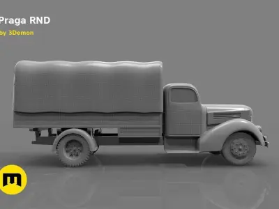 Praga RND 1950 truck 3D print model