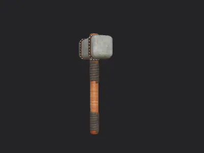 rampage hammer Low-poly 3D model