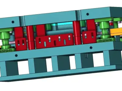 Continuous Metal Stamping Die Mold 3D CAD Model 3D model