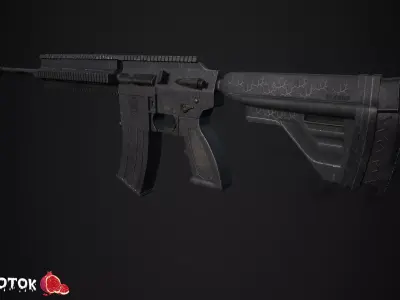 Rifle ar - Free low-poly 3D model