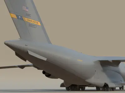 USAF Boeing C17 SC 3D model