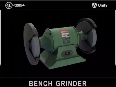 Bench Grinder Low-poly 3D model
