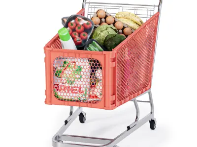 Grocery Cart 3D model