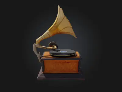 Vintage Gramophone  Nostalgic Sound of a Bygone Era 3D model