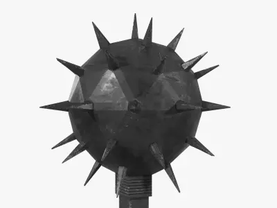 Morning star- PBR Game Ready model Low-poly 3D model