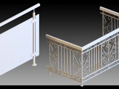 50 Fences- Vol 01- Kitbash- High detail 3d models 3D model