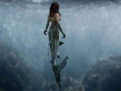 Mermaid  Low-poly 3D model