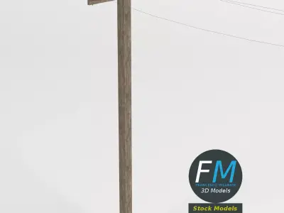 Telephone pole 3D model purchase