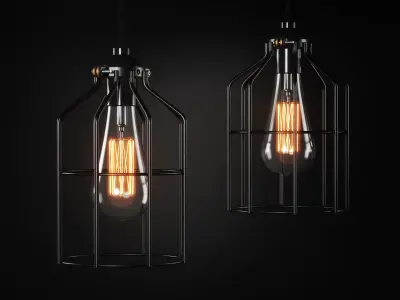 Industrial Pulley Light 3D model