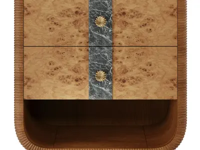 Basil Bedside Table by Soho Home 3D model