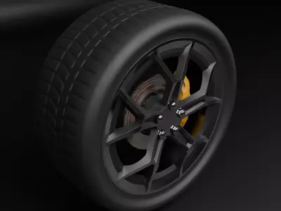 wheel 3D model by CodeByte